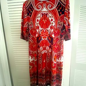 Signature Camryn dress size 16 color red flowers